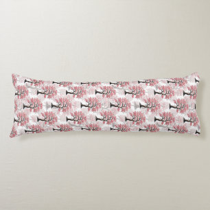 Sakura Pink Cherry Blossom Tree Design Body Pillow