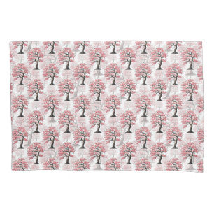 Sakura Pink Cherry Blossom Tree Design Pillowcase
