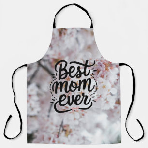 Sakura Pink Elegant Best Mom Ever Mother's Day Apron