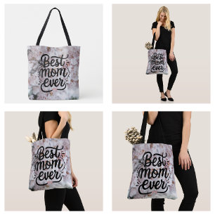 Sakura Pink Elegant Best Mom Ever Mother's Day Tote Bag