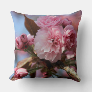 Sakura pink shade throw pillow
