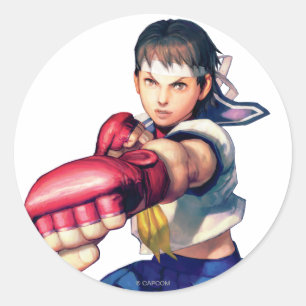 Sakura Punching Classic Round Sticker