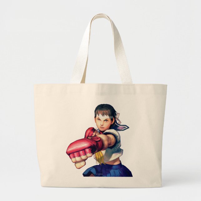 Sakura Punching Large Tote Bag (Front)