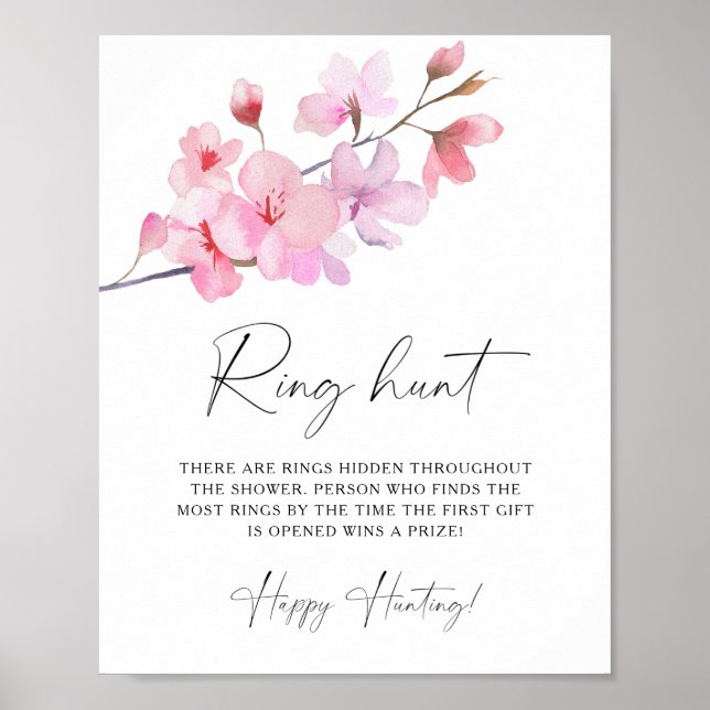 Sakura - Ring hunt bridal shower game Poster (Front)