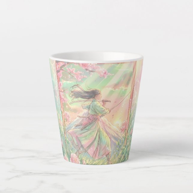 Sakura Samourai japonaise tasse latte (Devant)