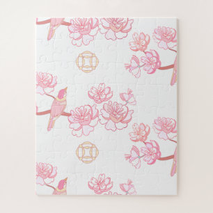 Sakura,spring blossom,Japanese cherry blossom, tre Jigsaw Puzzle