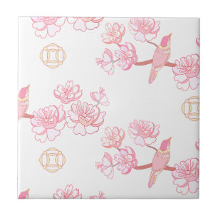 Sakura,spring blossom,Japanese cherry blossom, tre Tile
