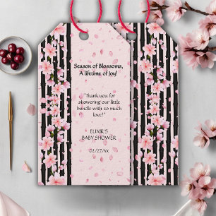 Sakura Spring Cherry Blossoms Baby Shower Gift Tags