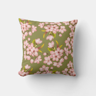 Sakura Springtime Throw Pillow