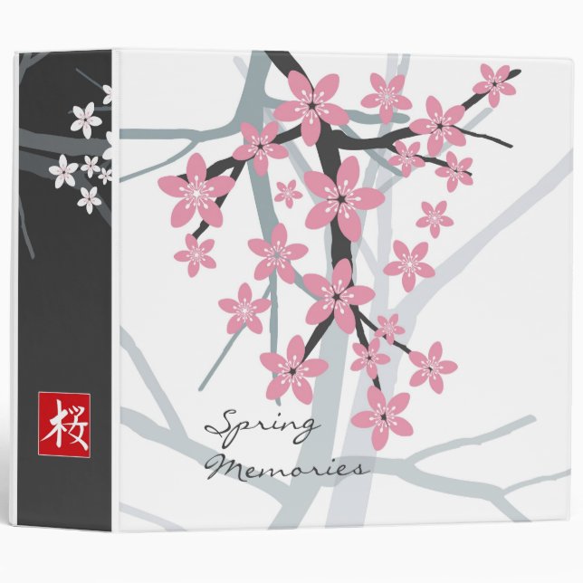 Sakura - Stylish Floral Binder (Front/Spine)