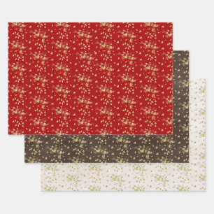 Sakura Tree Blossom and Symbol of the dragon Wrapping Paper Sheet