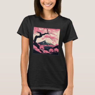 Sakura Tree Cherry Blossom Illustration Scenery Wo T-Shirt