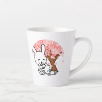 Sakura Tree Cute Kawaii bunny Couple 