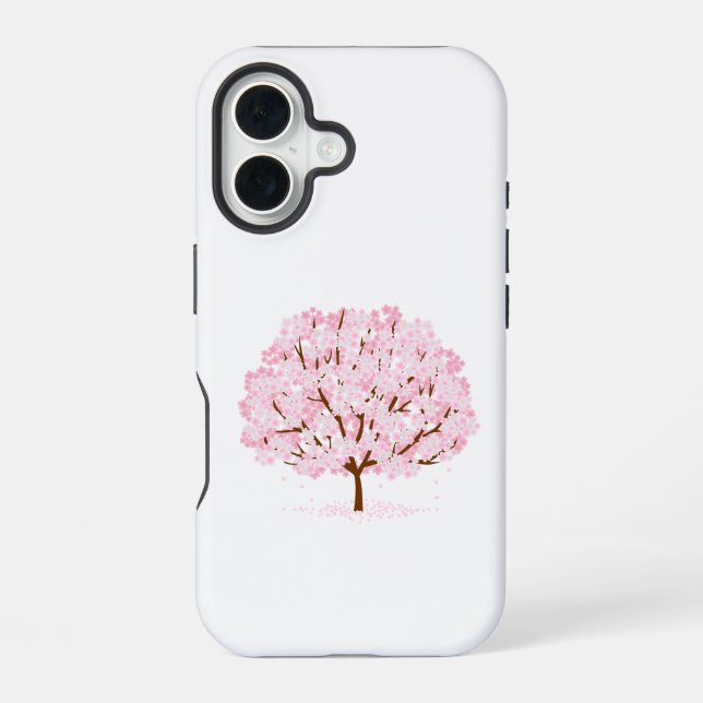 Sakura Tree in Full Bloom – Elegant Spring Design" iPhone 16 Case (Back)