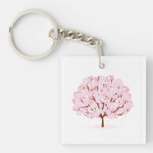 Sakura Tree in Full Bloom – Elegant Spring Design" Keychain