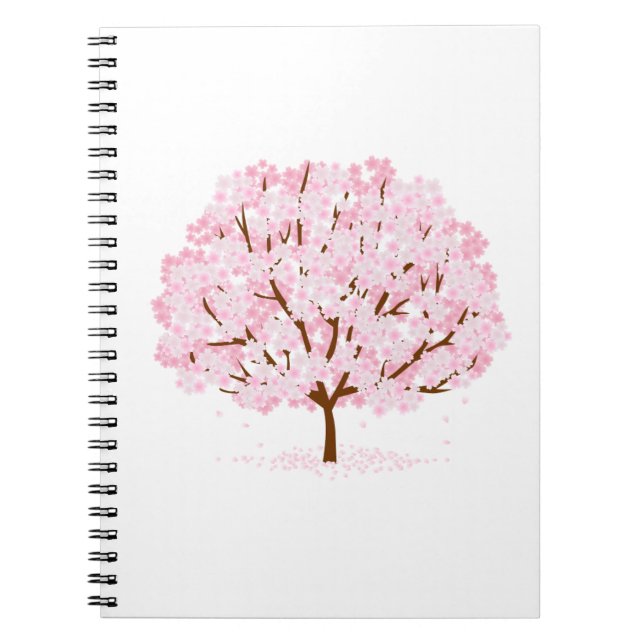 Sakura Tree in Full Bloom – Elegant Spring Design" Notebook (Front)
