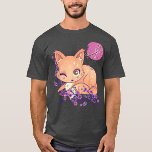 Sakura Tree Pink Cherry Flower Blossom Tree Kitsun T-Shirt