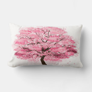 sakura  tree throw pillow