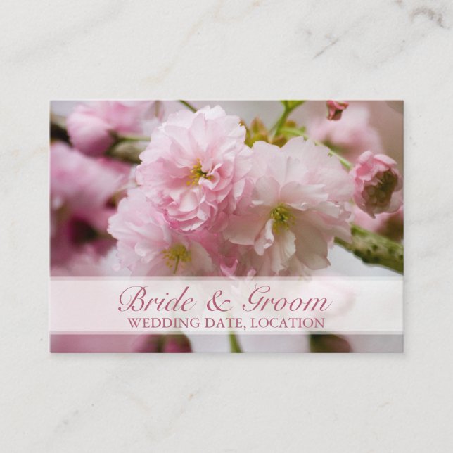Sakura • Wedding Website Business Card (Front)