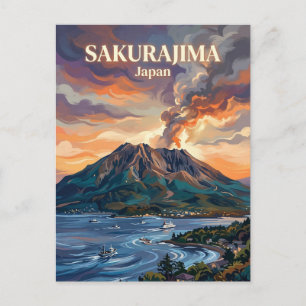 Sakurajima Japan Postcard
