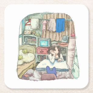 Sakusai Square Paper Coaster