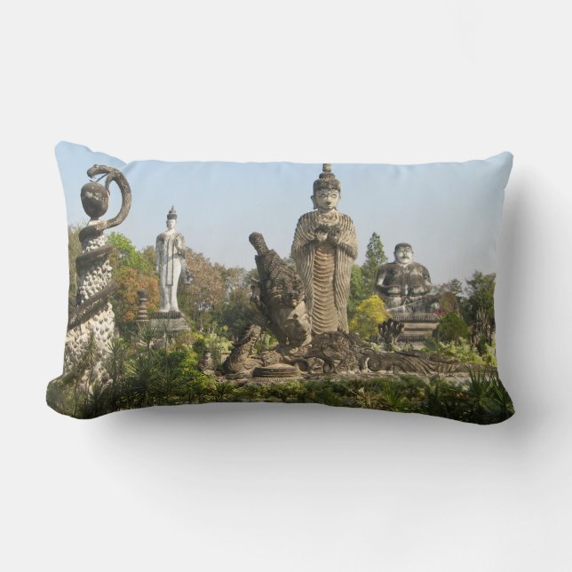 Sala Keo Kou, Nong Khai, Thailand Lumbar Pillow (Front)