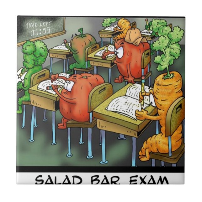 Salad Bar Exam Funny Tile (Front)