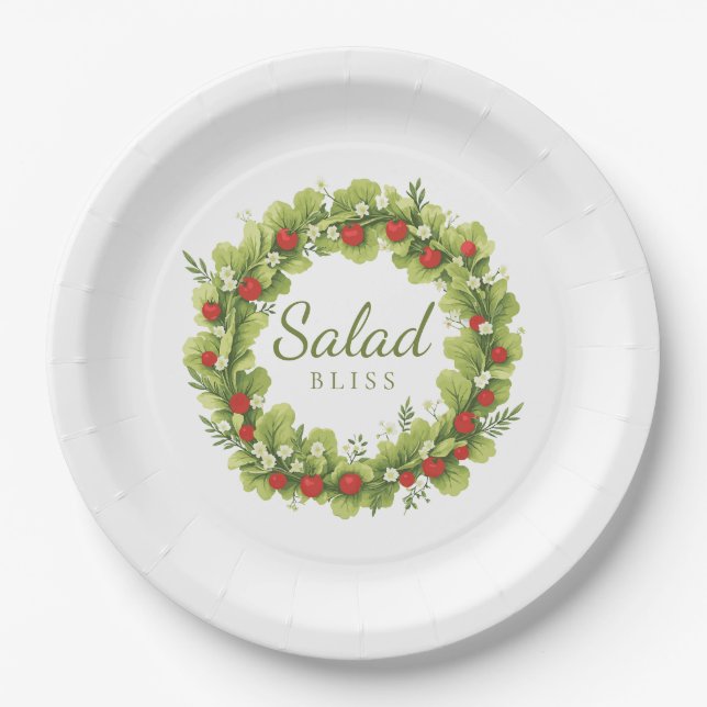 Salad Bliss Paper Plate (Front)