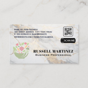 Salad Bowl Logo   QR Code   Marble Business Card