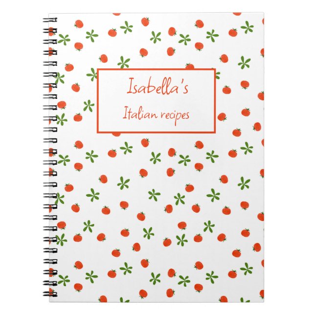 Salad caprese italian kitchen whimsical food pasta notebook (Front)