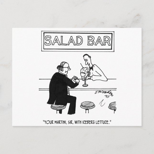 Salad Cartoon 4257 Postcard (Front)