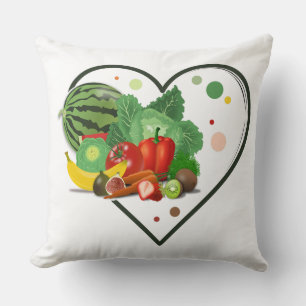salad days vegan  throw pillow