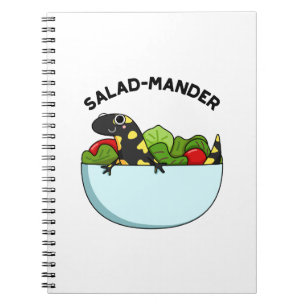 Salad-mander Funny Salamander Animal Pun Notebook