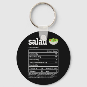 Salad Nutrition Facts Thanksgiving Food Men Women Keychain