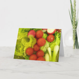 Salad Vegetables Greeting Card