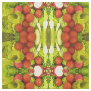 Salad Vegetables Patterned Craft Fabric