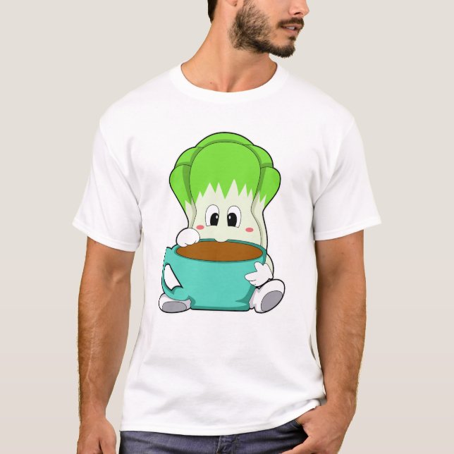 Salad with Cup of Coffee T-Shirt (Front)