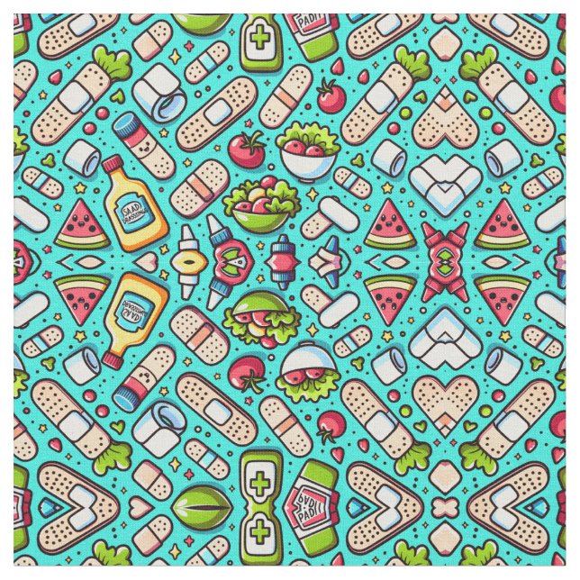 Salad Wound Dressing Fabric (Close Up)