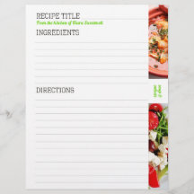 Salade de soupe papier de recette manuscrit person