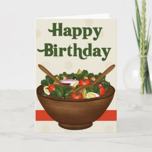 Salade saine végétarienne Bonne carte d'anniversai