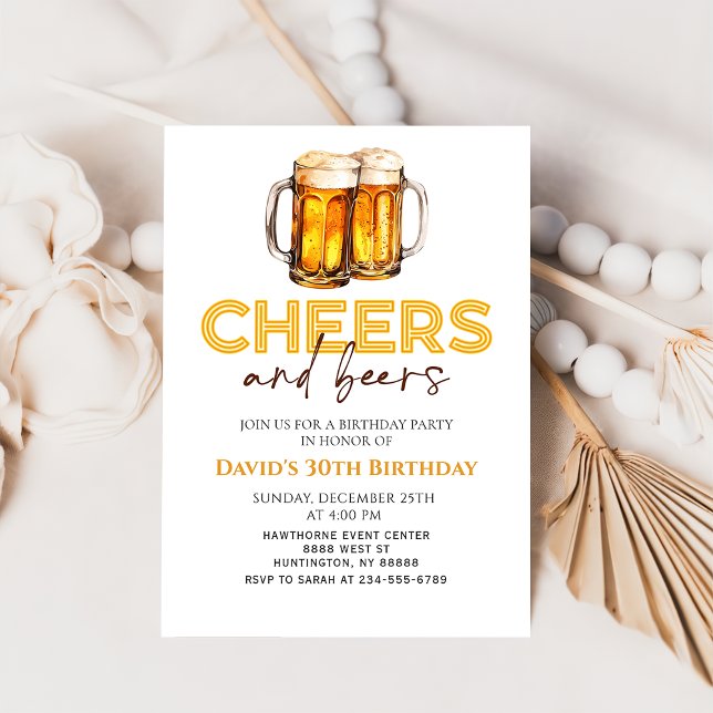 Salades et bières Verre Anniversaire Invitation de (Créateur téléchargé)