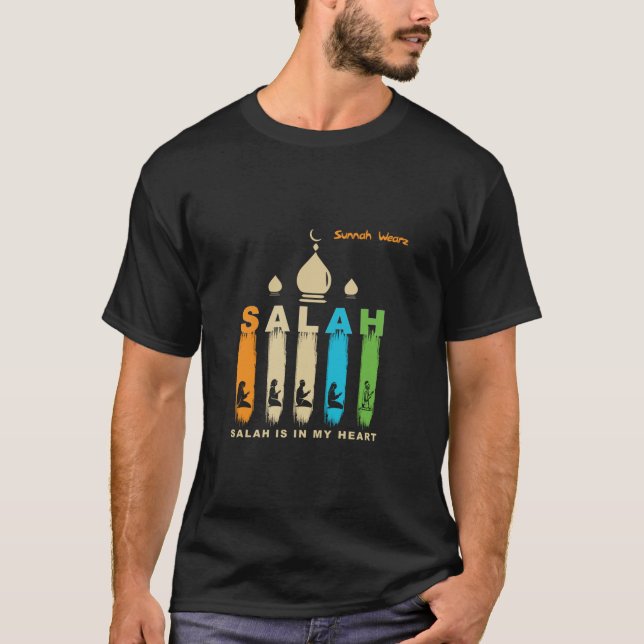 Salah Prayer Islamic Muslim Long Sleeve T Shirt (Front)