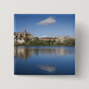 Salamanca Cathedrals and town 2 Inch Square Button