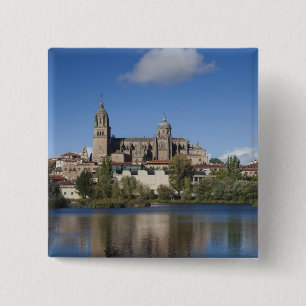 Salamanca Cathedrals and town 2 Inch Square Button