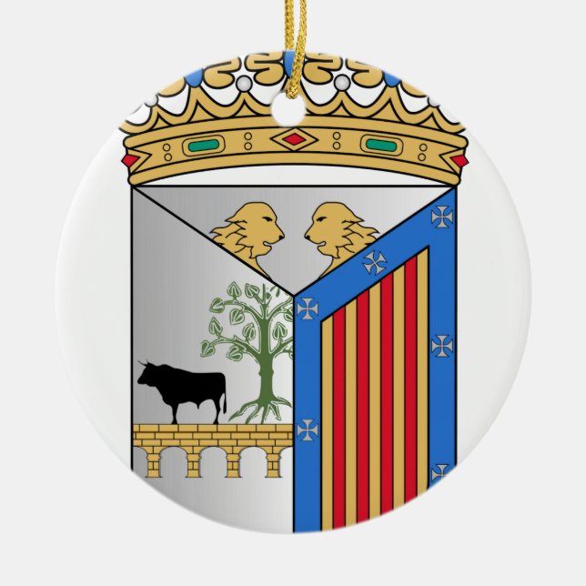 Salamanca (Spain) Coat of Arms Ceramic Ornament (Front)