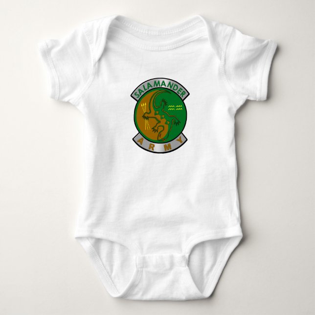 Salamander Army Baby Bodysuit (Front)