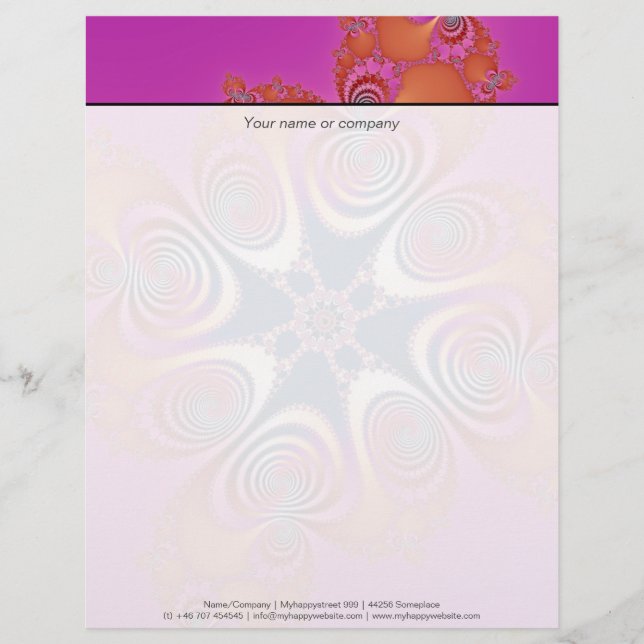 Salamander - Fractal Art Letterhead (Front)