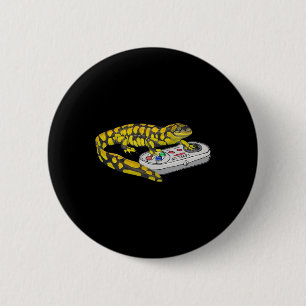 Salamander Playing Video Game Salamanders Gamers 2 Inch Round Button