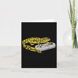 Salamander Playing Video Game Salamanders Gamers  Card