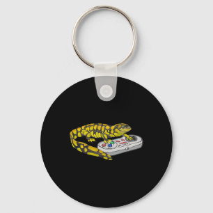 Salamander Playing Video Game Salamanders Gamers Keychain